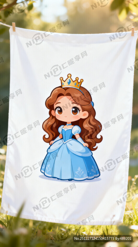 唯美卡通长卷发小公主 大眼睛