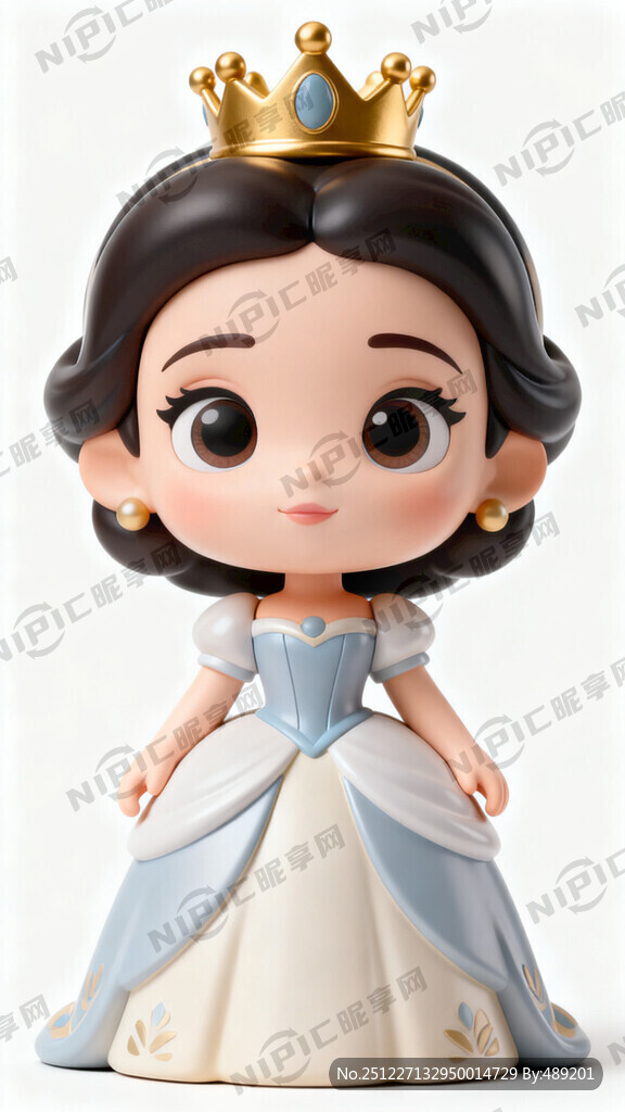 仿照迪士尼公主的卡通女孩立体全