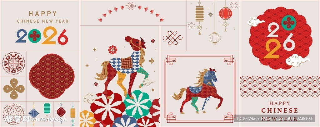 新年装饰图案设计素材