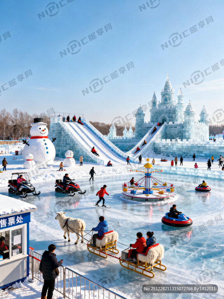 画面描述：广角、大气、儿童、羊