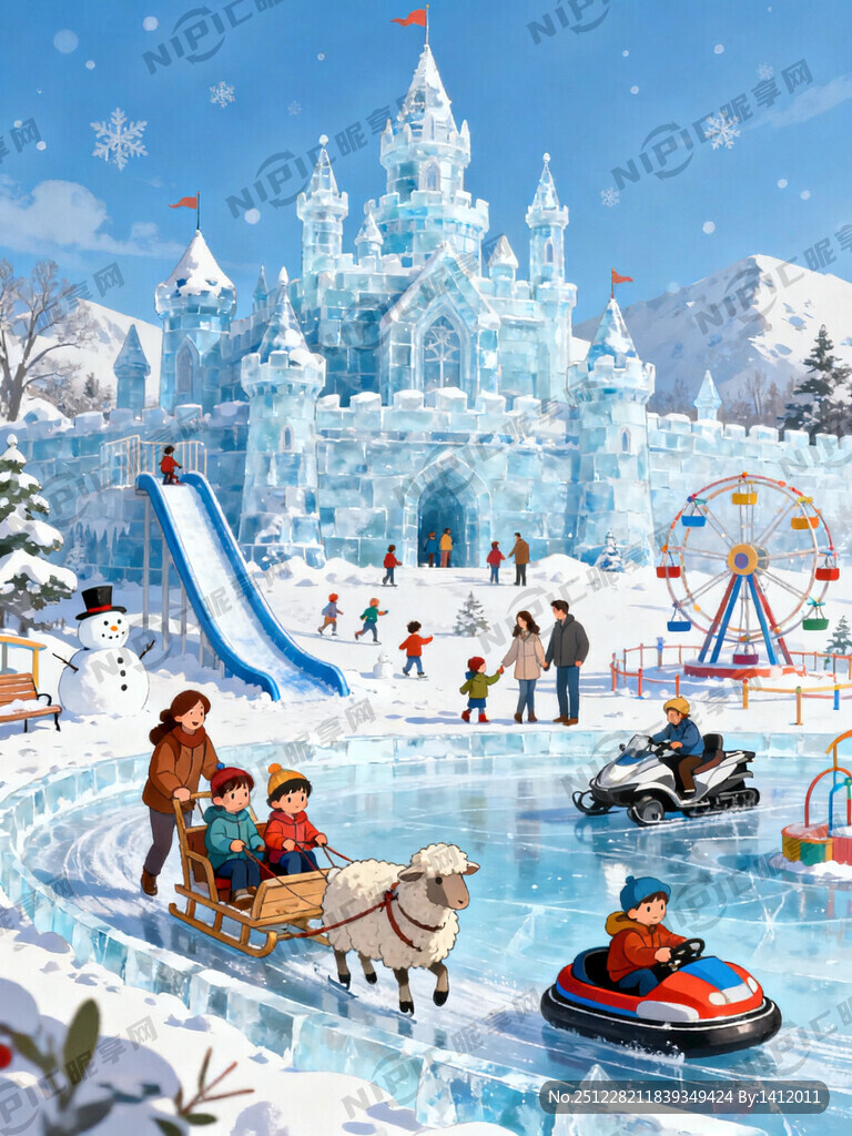 画面描述：广角、大气、儿童、羊