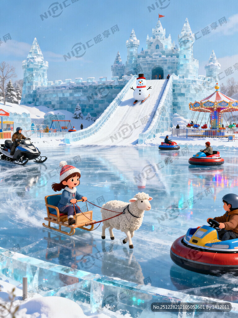 画面描述：广角、大气、儿童、羊