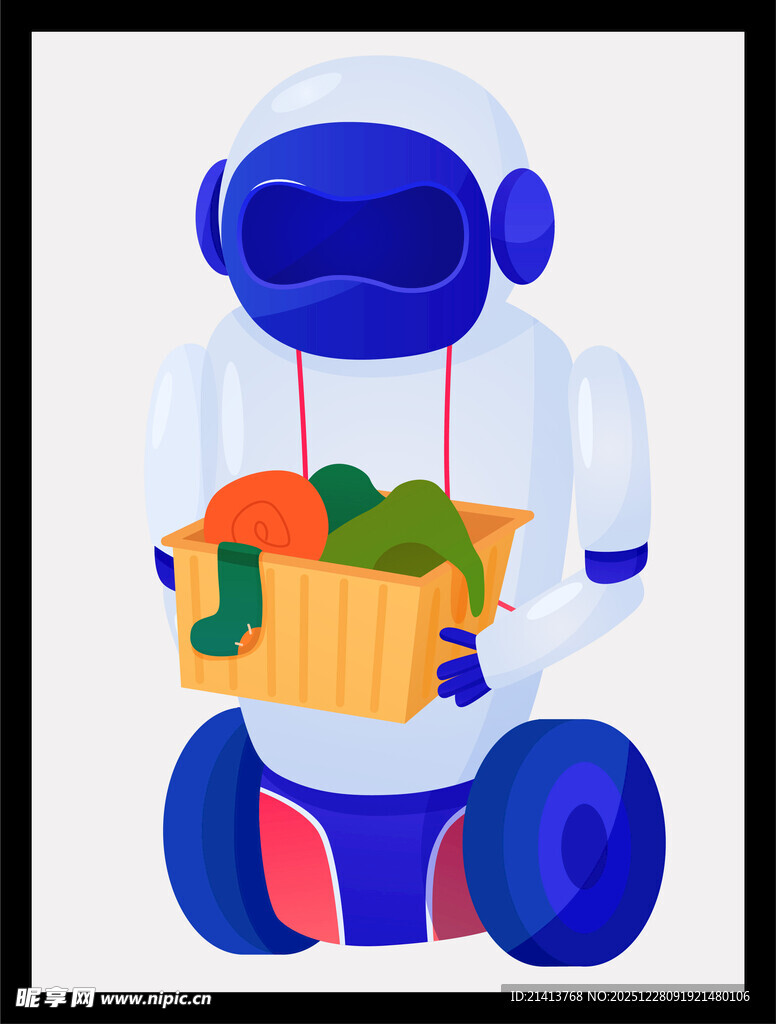 机器人搬运多彩蔬果