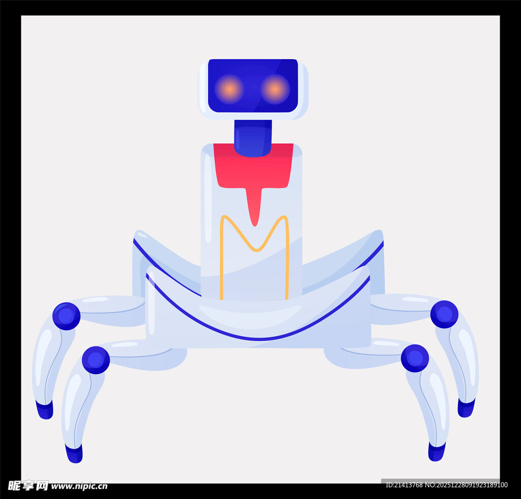 可爱机器人插画设计