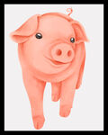 可爱粉色小猪插画