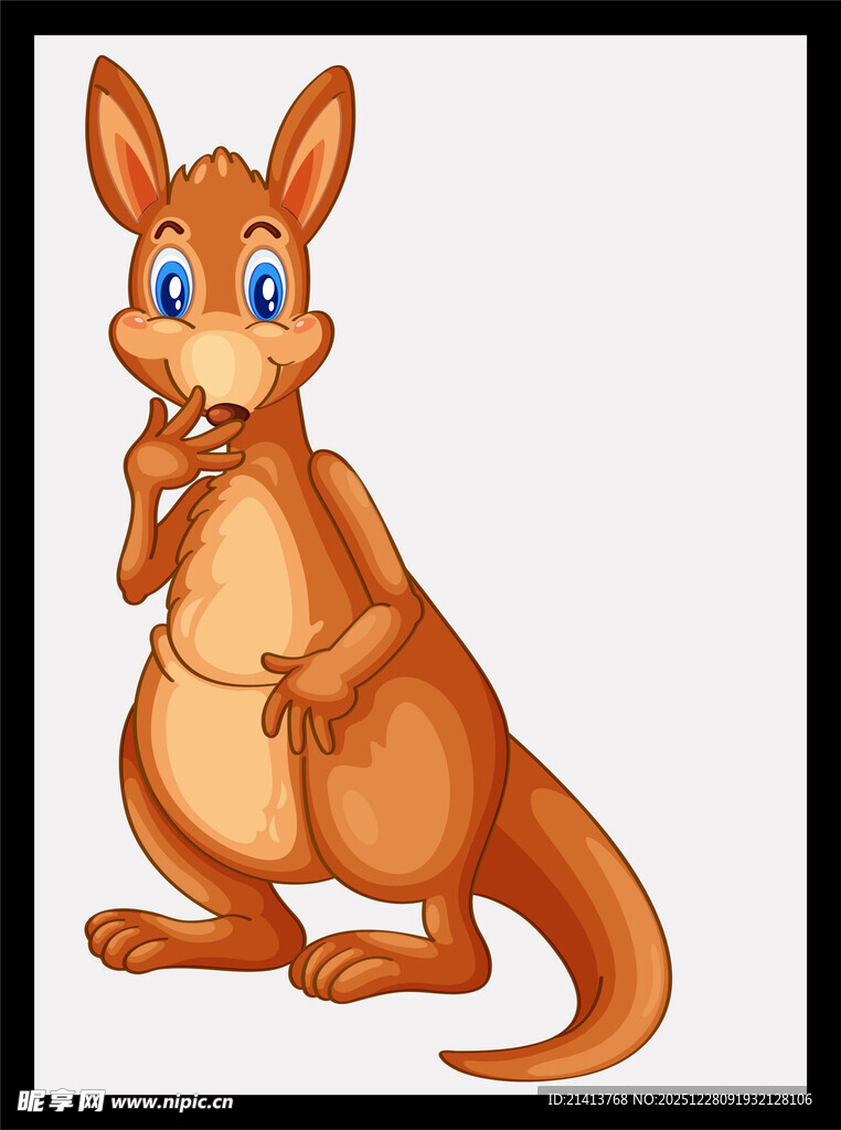 可爱卡通袋鼠形象