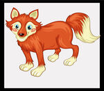 可爱橙色狐狸卡通形象