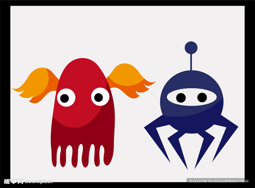 可爱外星小怪物形象