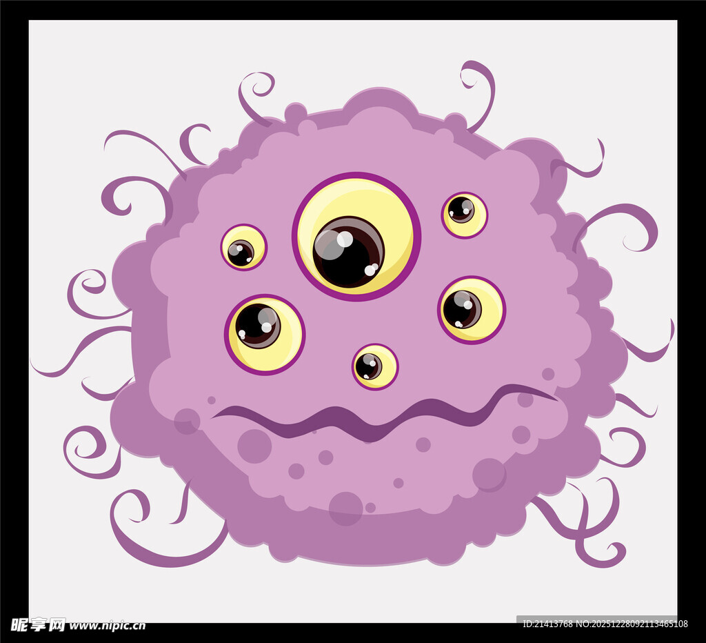 橙色搞怪小怪兽形象