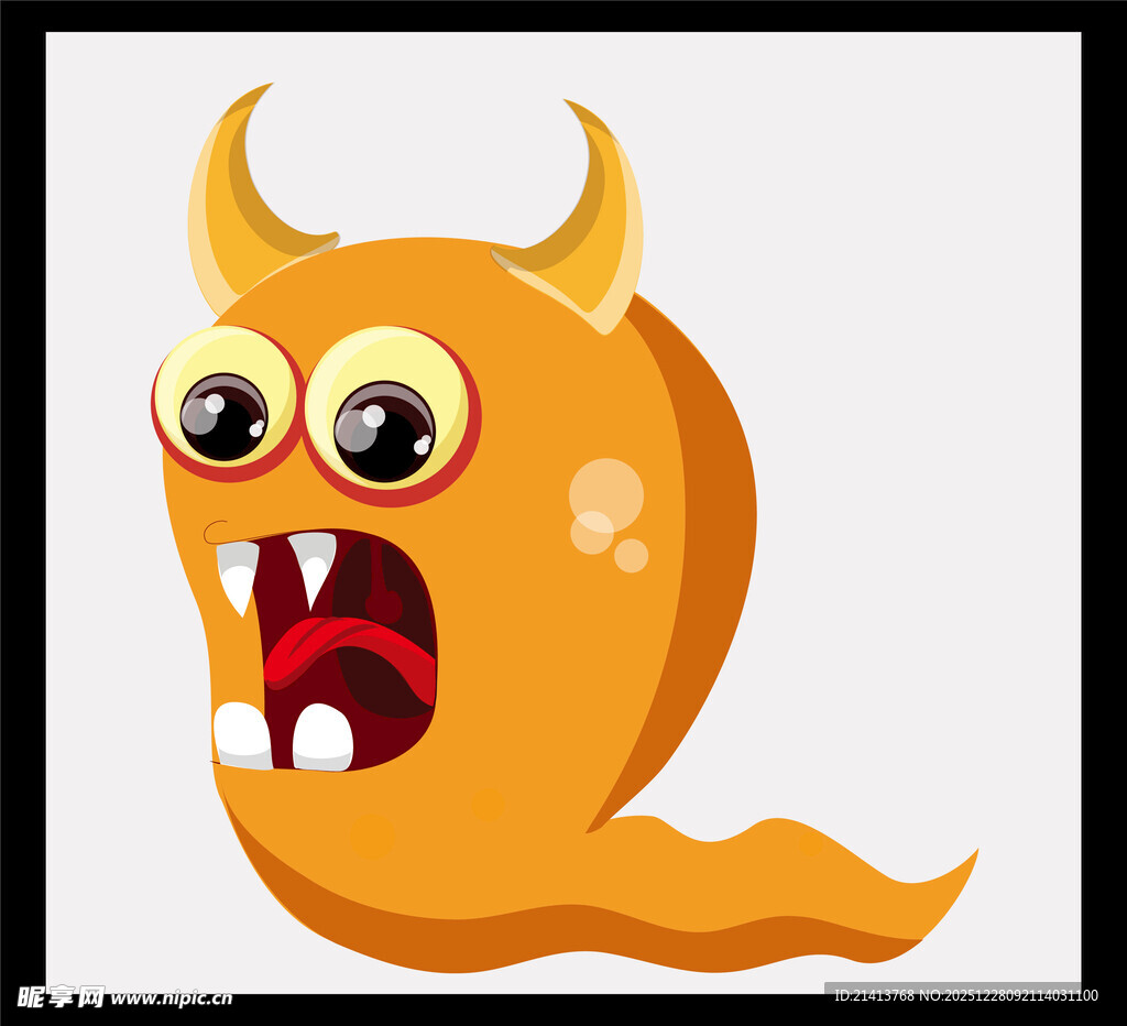 橙色小怪兽的惊恐瞬间