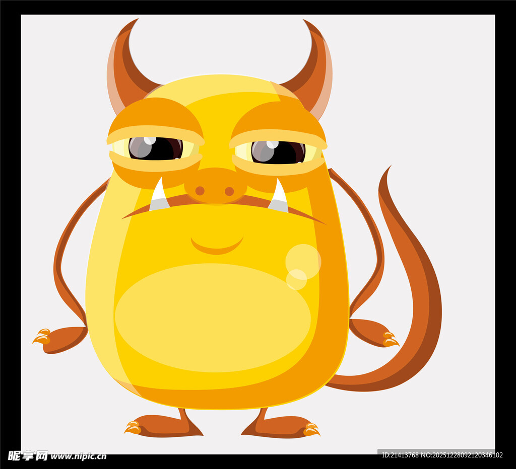 可爱小黄怪泪眼汪汪