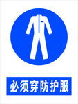 必须穿防护服标识