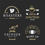 咖啡相关复古风标志设计