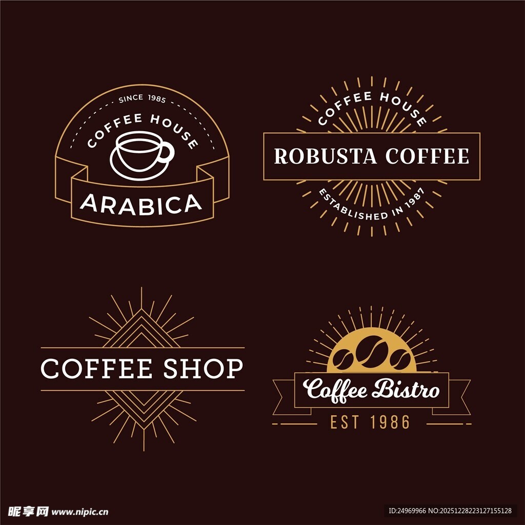 复古风咖啡品牌标识设计