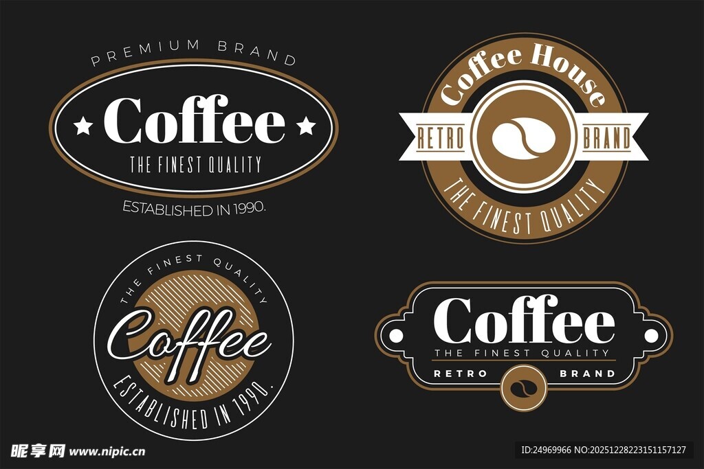 复古风咖啡标志设计