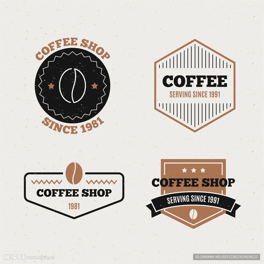 咖啡店铺标志设计集合
