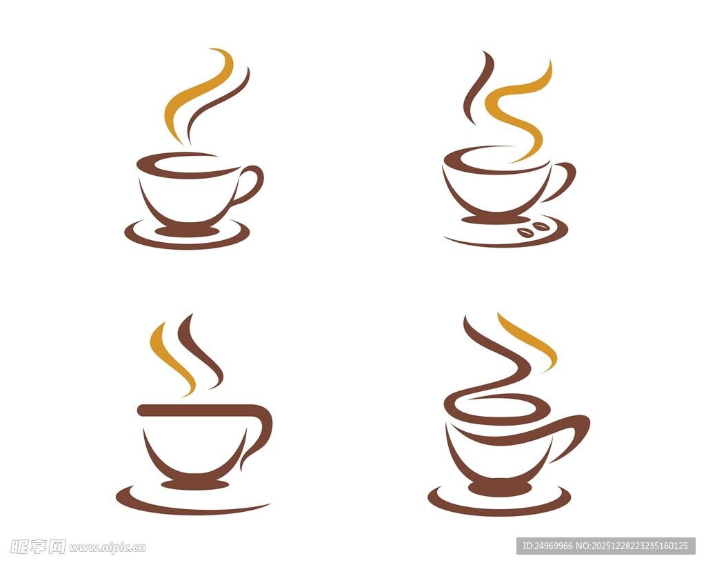 简约咖啡杯图标设计