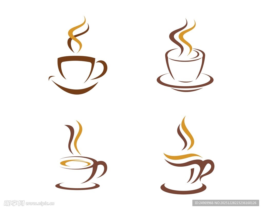 简约咖啡杯图标设计