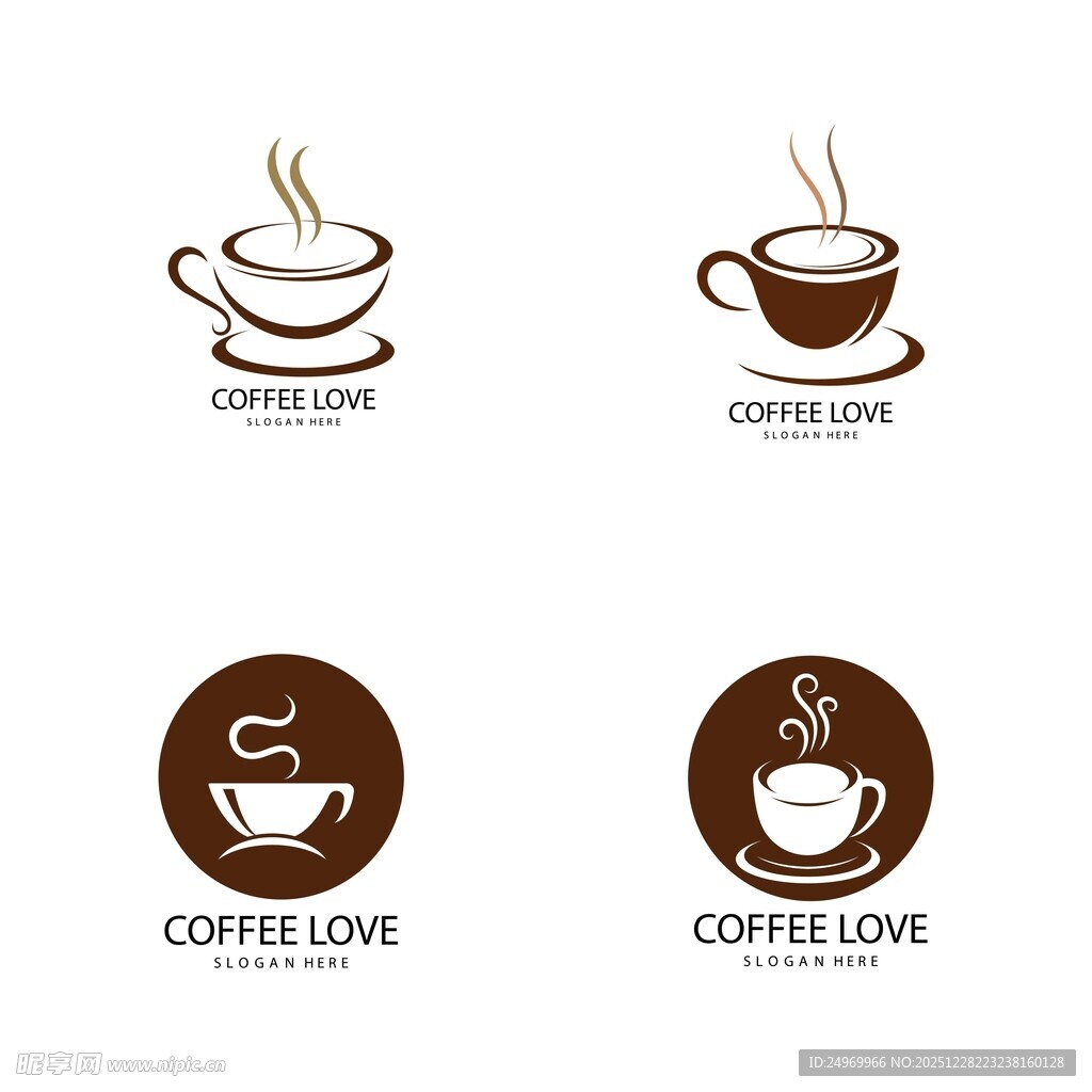 咖啡主题创意标志设计