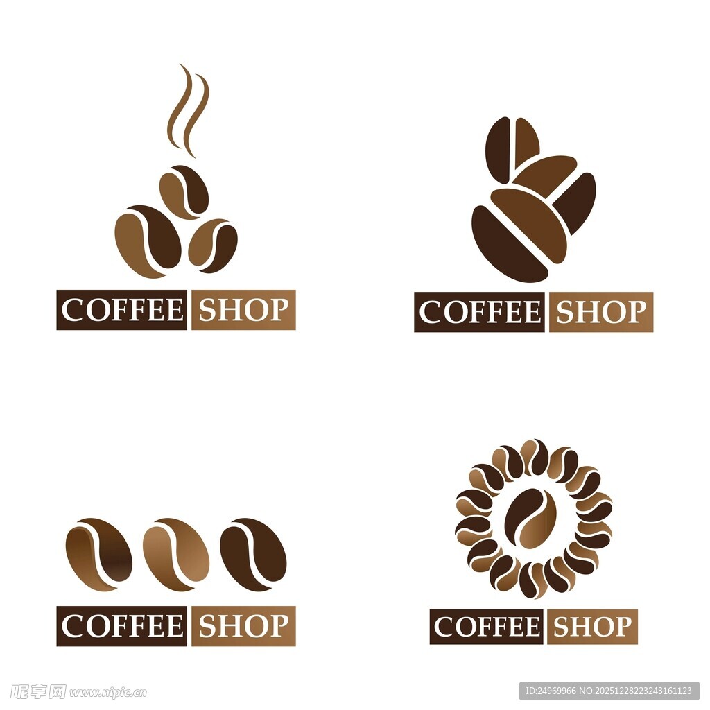 咖啡店铺创意标志设计