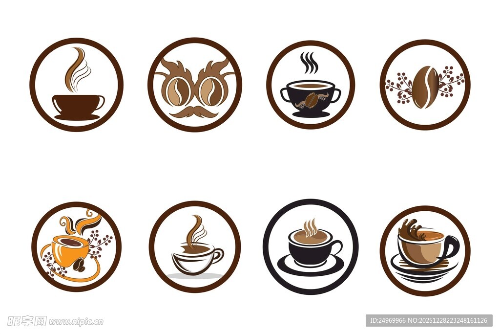 咖啡相关图标集合