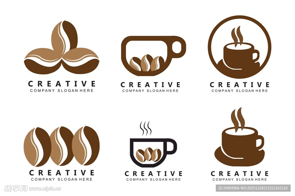 咖啡主题创意标志设计