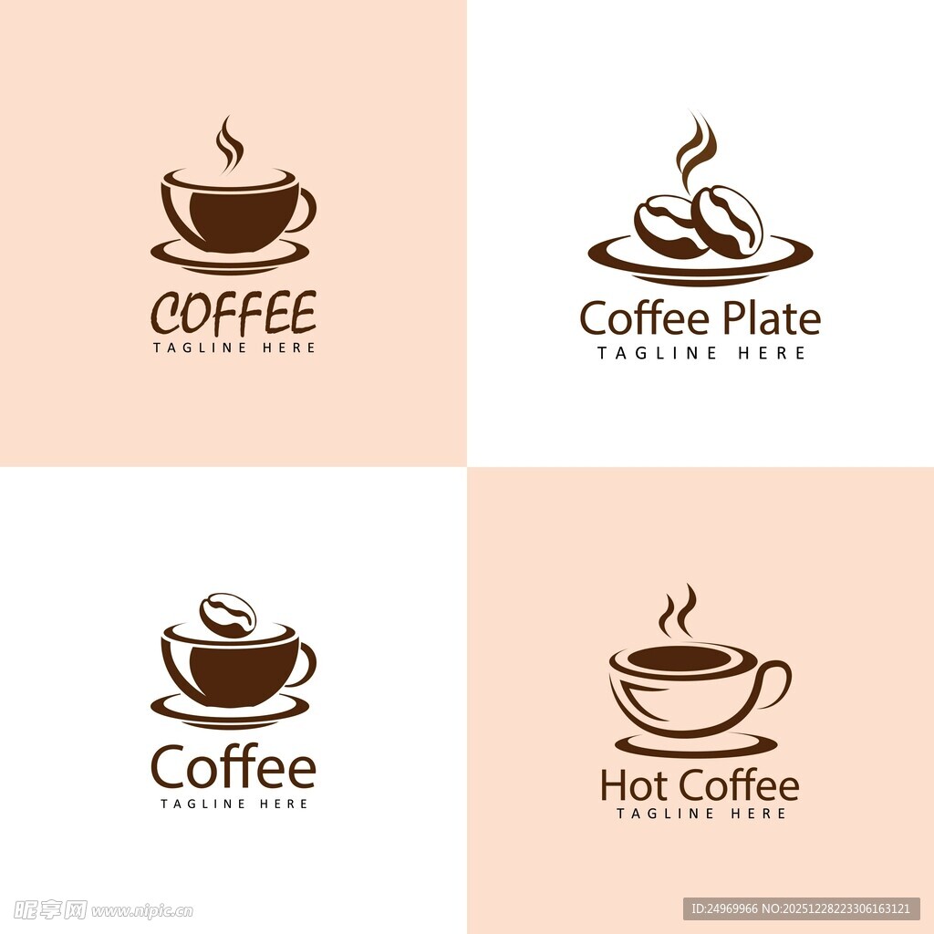 咖啡主题简约图标设计