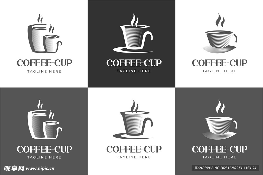 简约咖啡杯图标设计