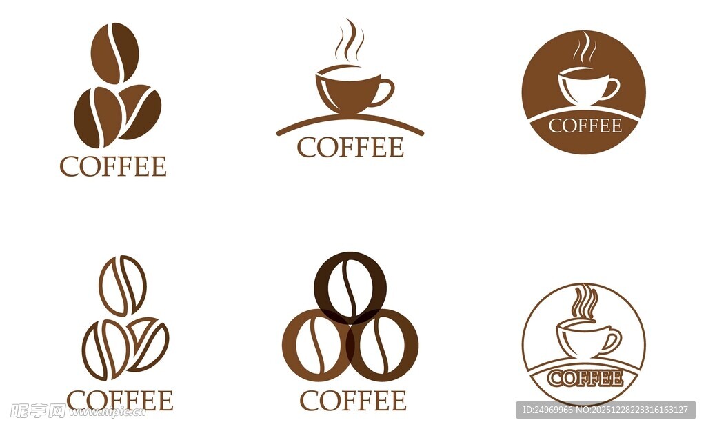 咖啡主题创意标志设计