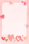 爱心边框浪漫背景