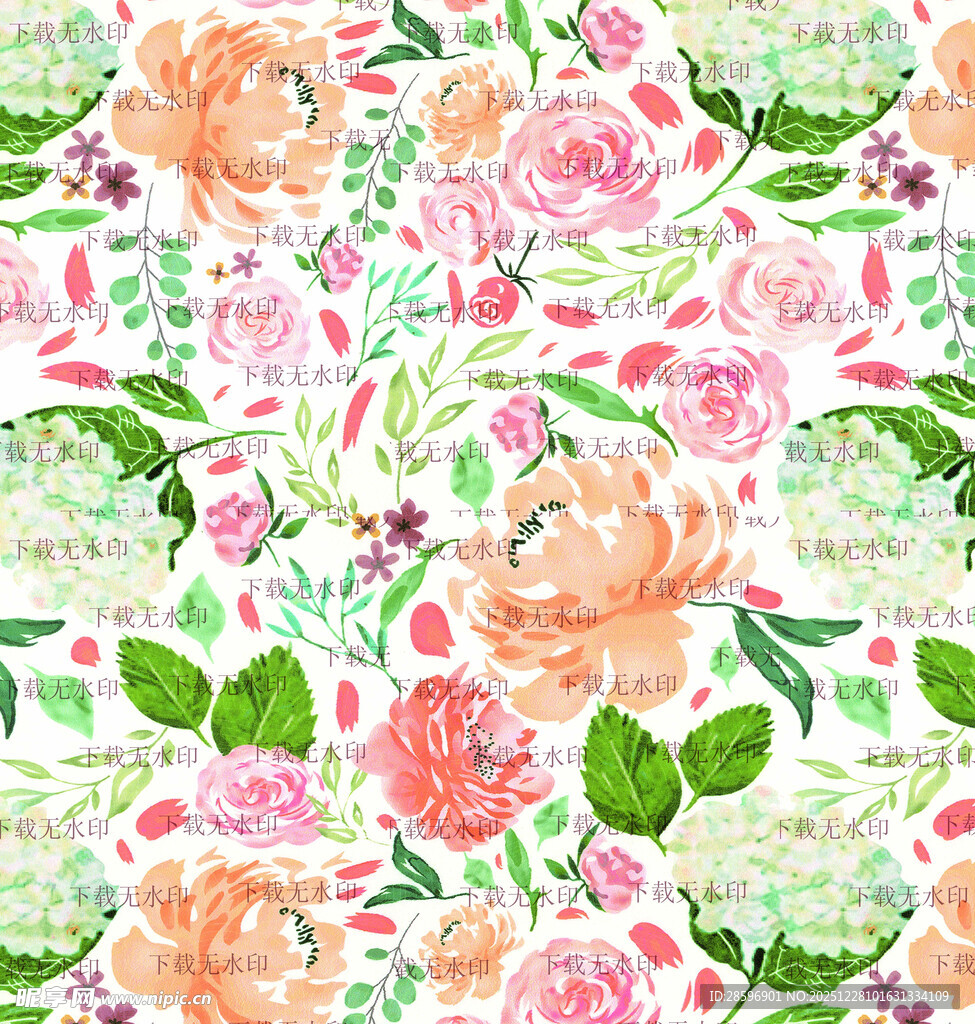 清新花卉图案背景