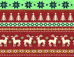 圣诞风几何动物图案纹理