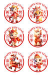 新年卡通图案贴纸