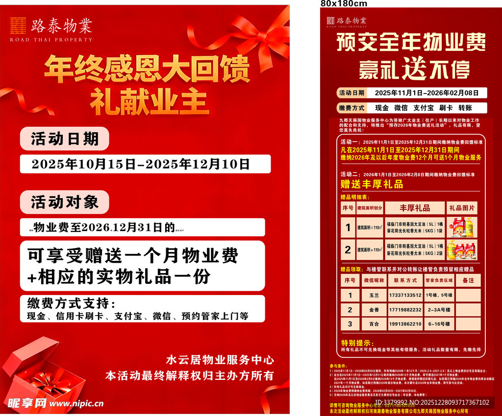 年终感恩大回馈活动海报