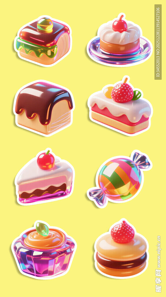 美味小蛋糕图案