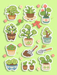 可爱盆栽贴纸