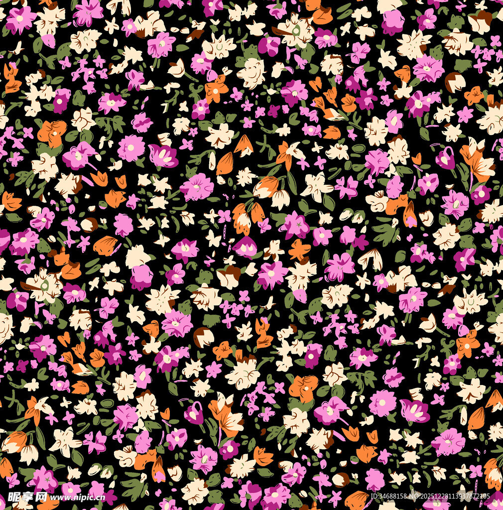 多彩碎花图案背景