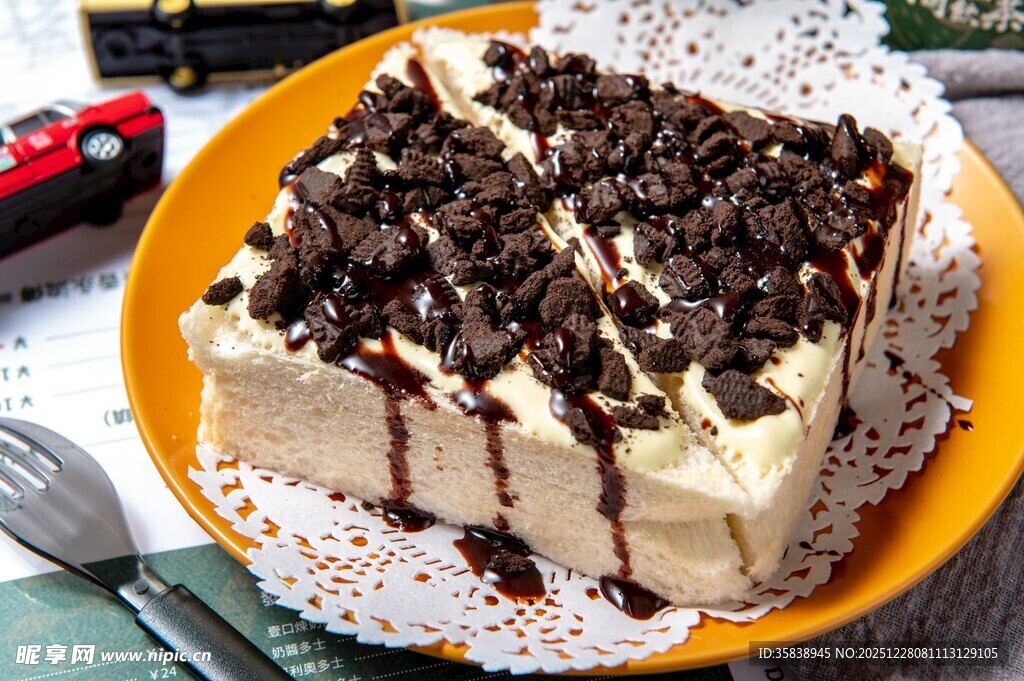 巧克力碎块奶油蛋糕