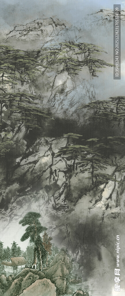 水墨山水意境图