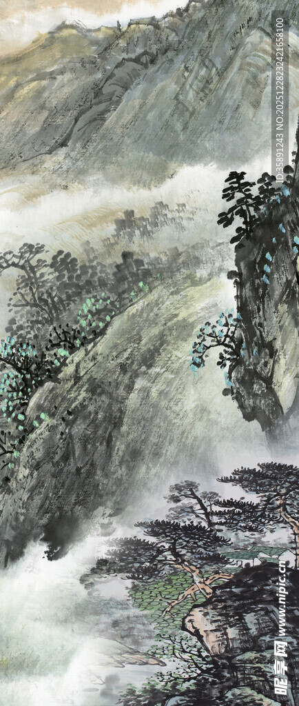 水墨山水间的壮丽自然景