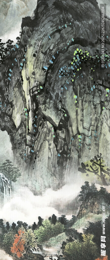 水墨山水间的壮丽自然景观