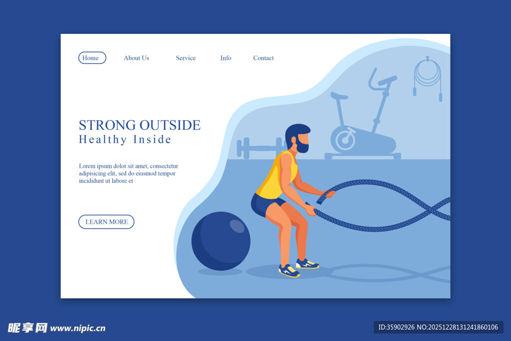 工人操作场景网页设计图