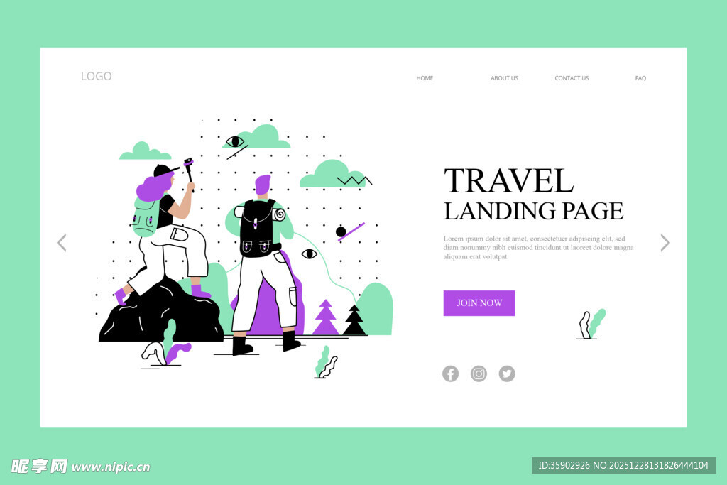 旅行着陆页设计