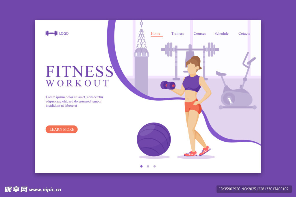 健身套装网页设计展示