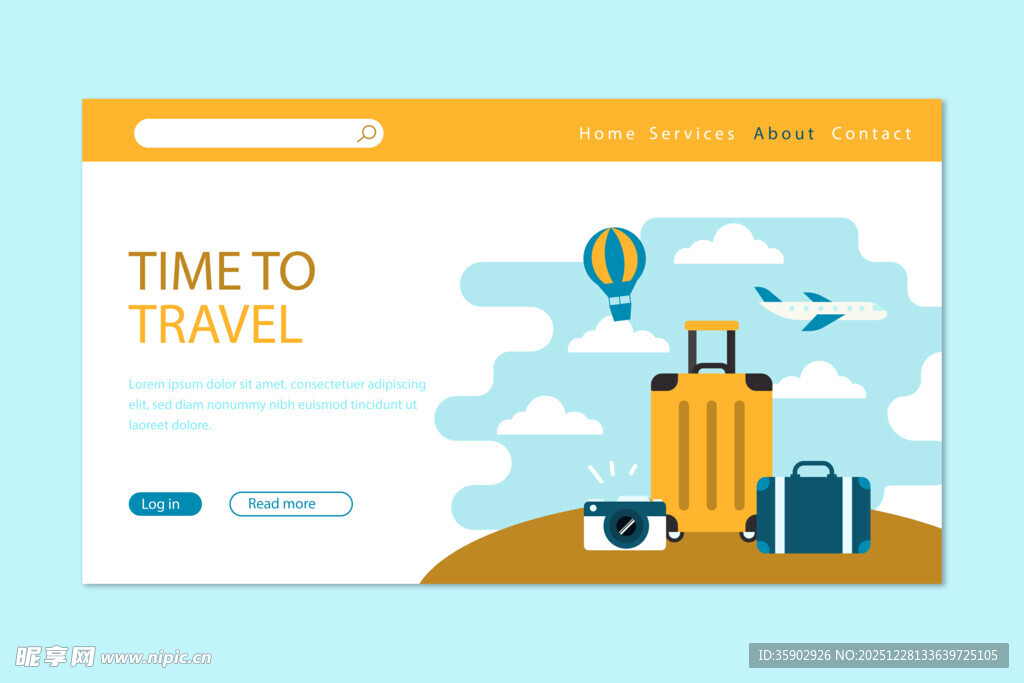 旅行时刻网页设计图