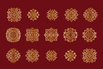 金色复古花纹
