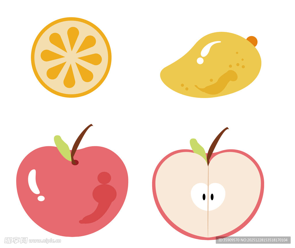 可爱水果插画