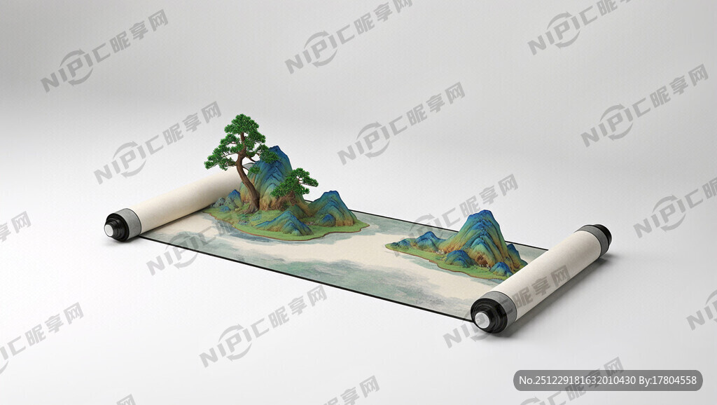 生成主题插画 微缩立体场景