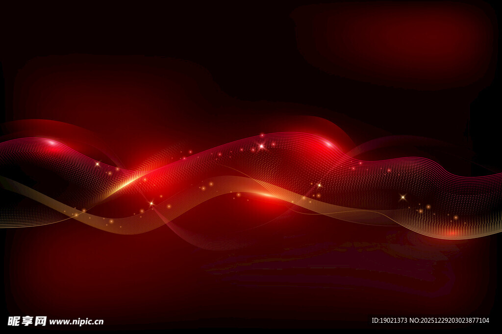 红色曲线背景