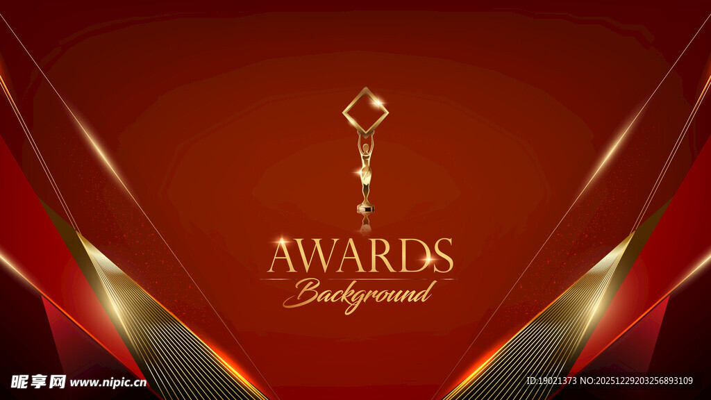 红色颁奖背景